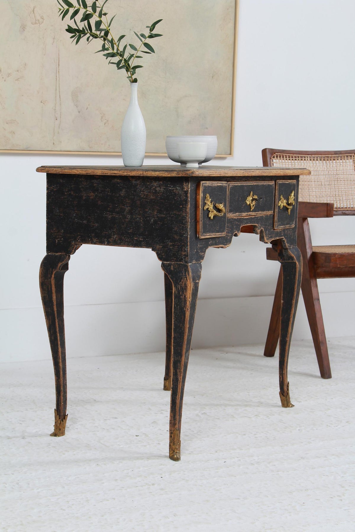 Elegant  18th Century Swedish Rococo Console Table with Drawers