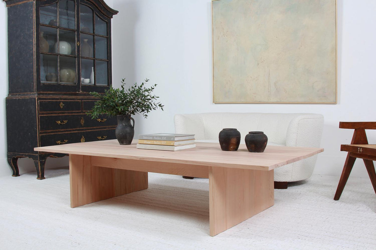 Huge Minimal Contemporary Artisan Made Spalted Beech Coffee Table