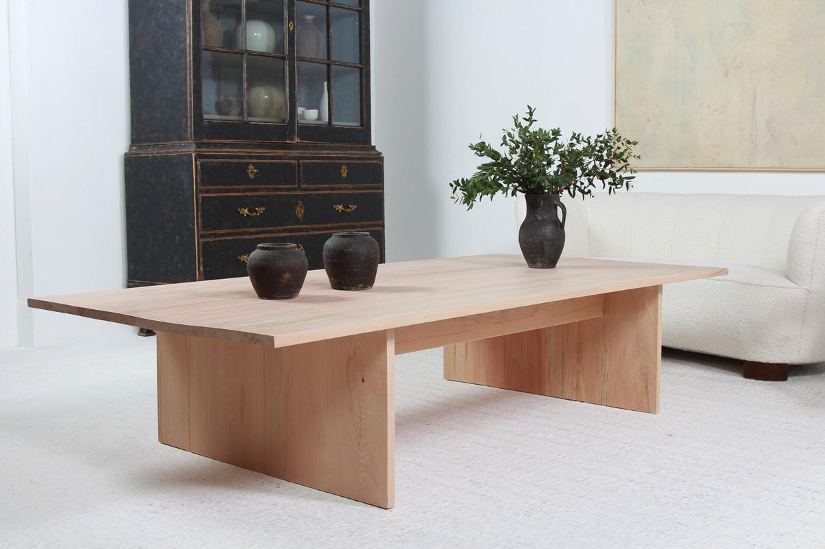 HUGE MINIMAL CONTEMPORARY ARTISAN MADE SPALTED BEECH COFFEE TABLE
