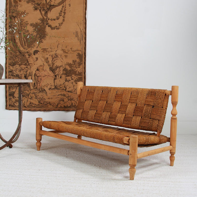 A Wonderful 1950s Rope Sofa by Adrien Audoux and Frida Minet