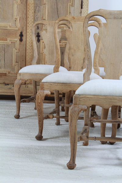 Striking Set of Six Swedish Gustavian Period Dining Chairs Anton K