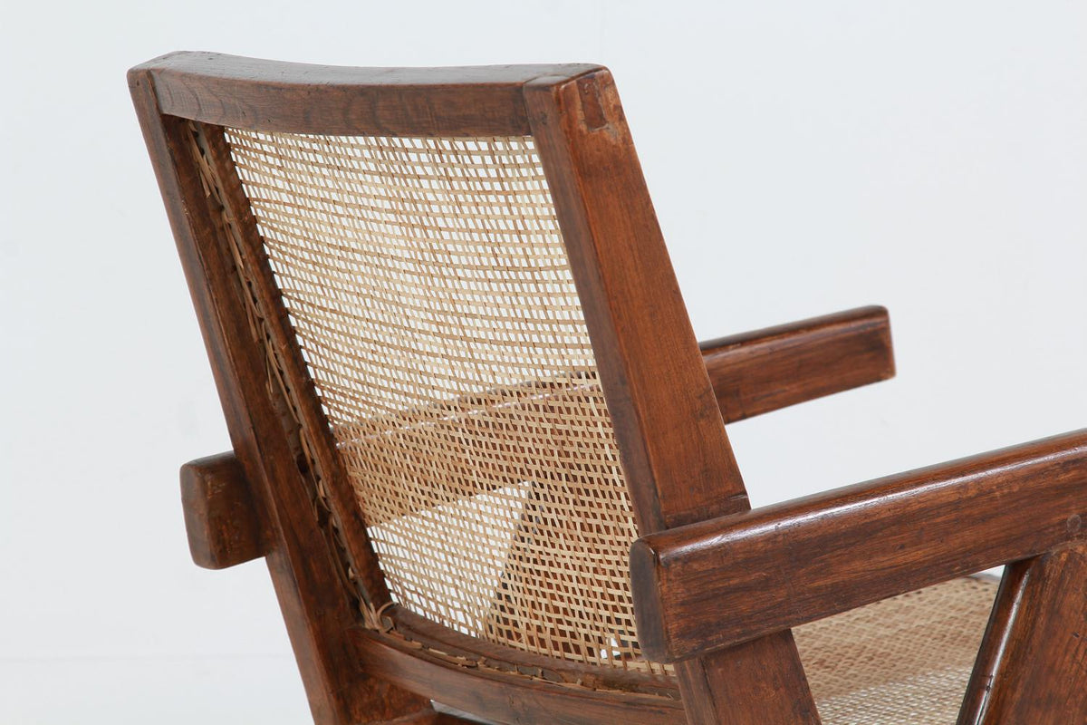 PIERRE JEANNERET MID-CENTURY LOW EASY CHAIR IN TEAK