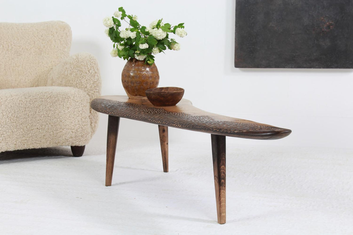 A truly Wonderful & Unique Craftsman Made Sculptural  Oak Coffee Table.Price on Request