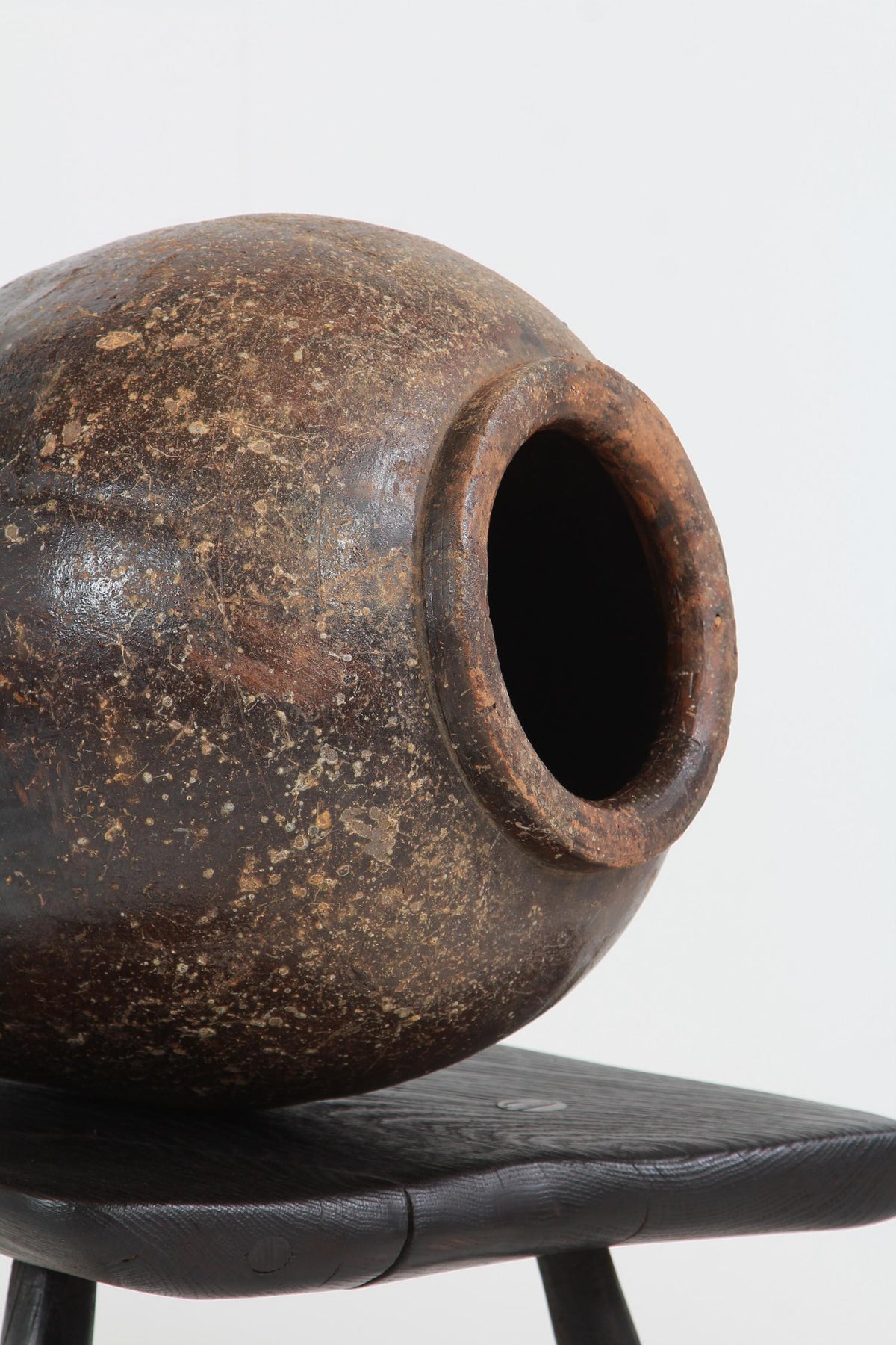 Ancient Wabi Sabi 19thC Chinese Glazed Pottery Jar
