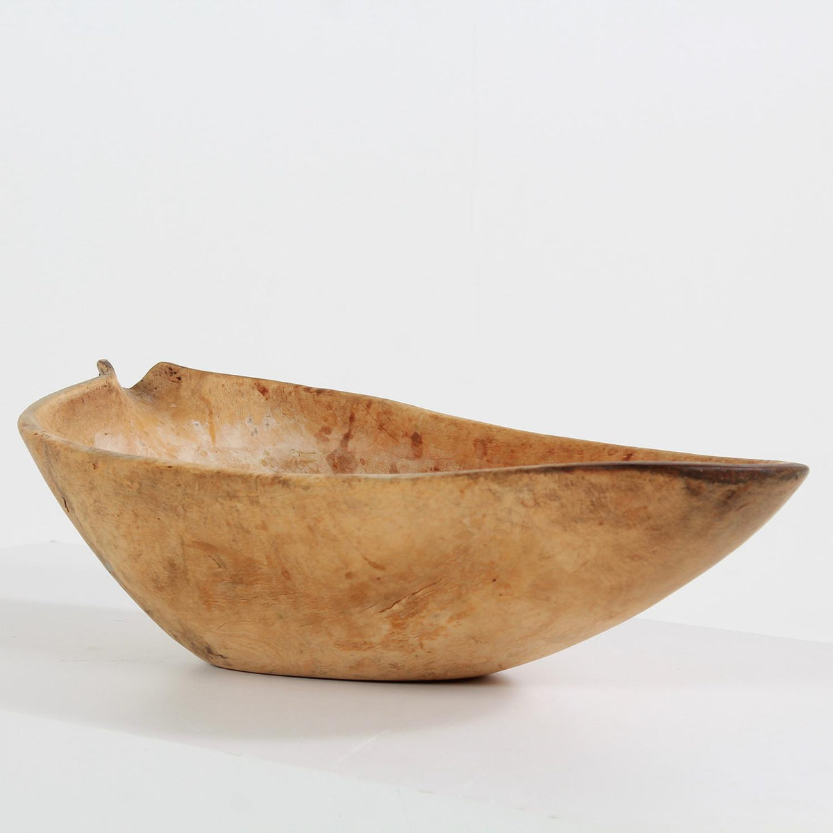 A VERY RARE SWEDISH ORGANIC 19THC SPOUTED ROOT BOWL DATED 1830