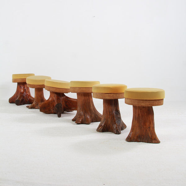 UNIQUE SET OF SIX Gnarly ELM ORGANIC TREE STUMP ROOT STOOLS – Anton & K