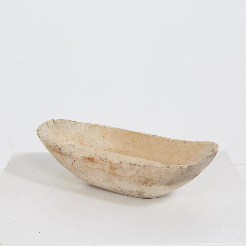 Charming Antique 19th Century Swedish Bleached  Dough Trough Bowl