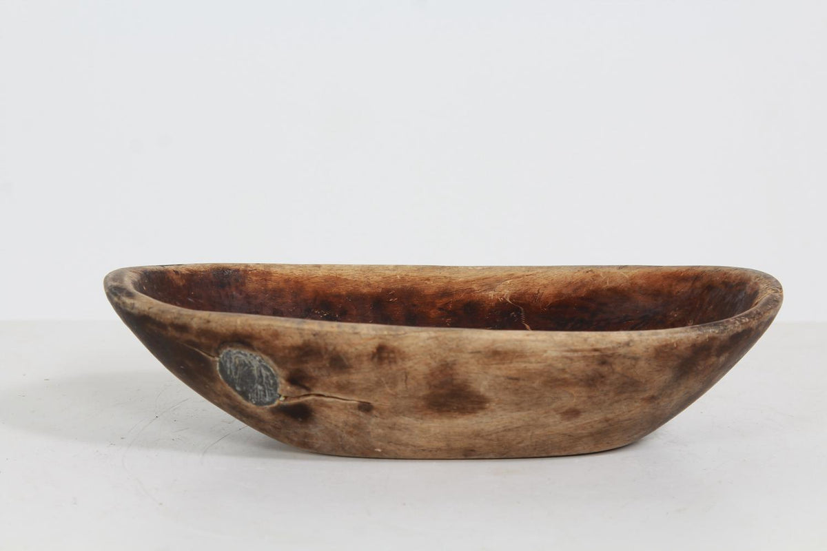 A Delightful  19th Century Swedish Folk Art  Wooden Bowl