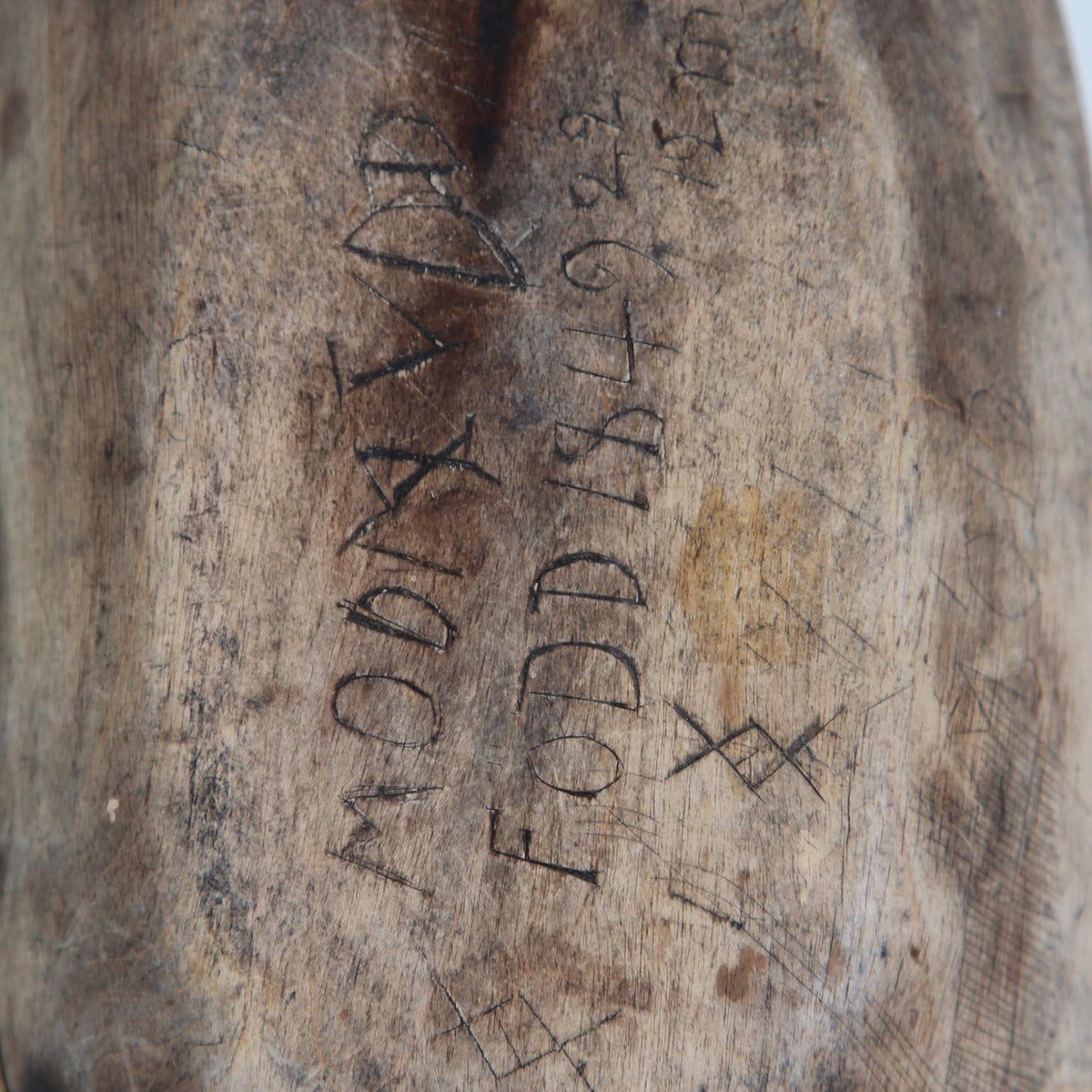 A Delightful  19th Century Swedish Folk Art  Wooden Bowl