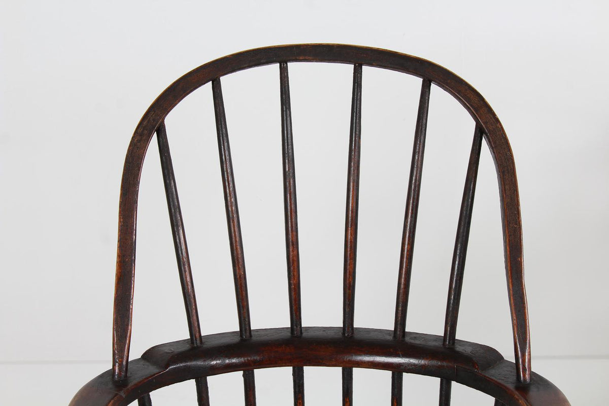 EARLY ORIGINAL English 19TH CENTURY HOOP BACK WEST COUNTRY WINDSOR ARMCHAIR
