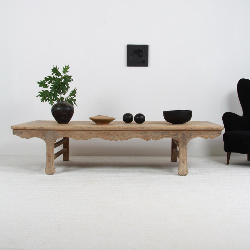 Exceptional Grand Scale Antique Elm Wabi Sabi  Coffee Table