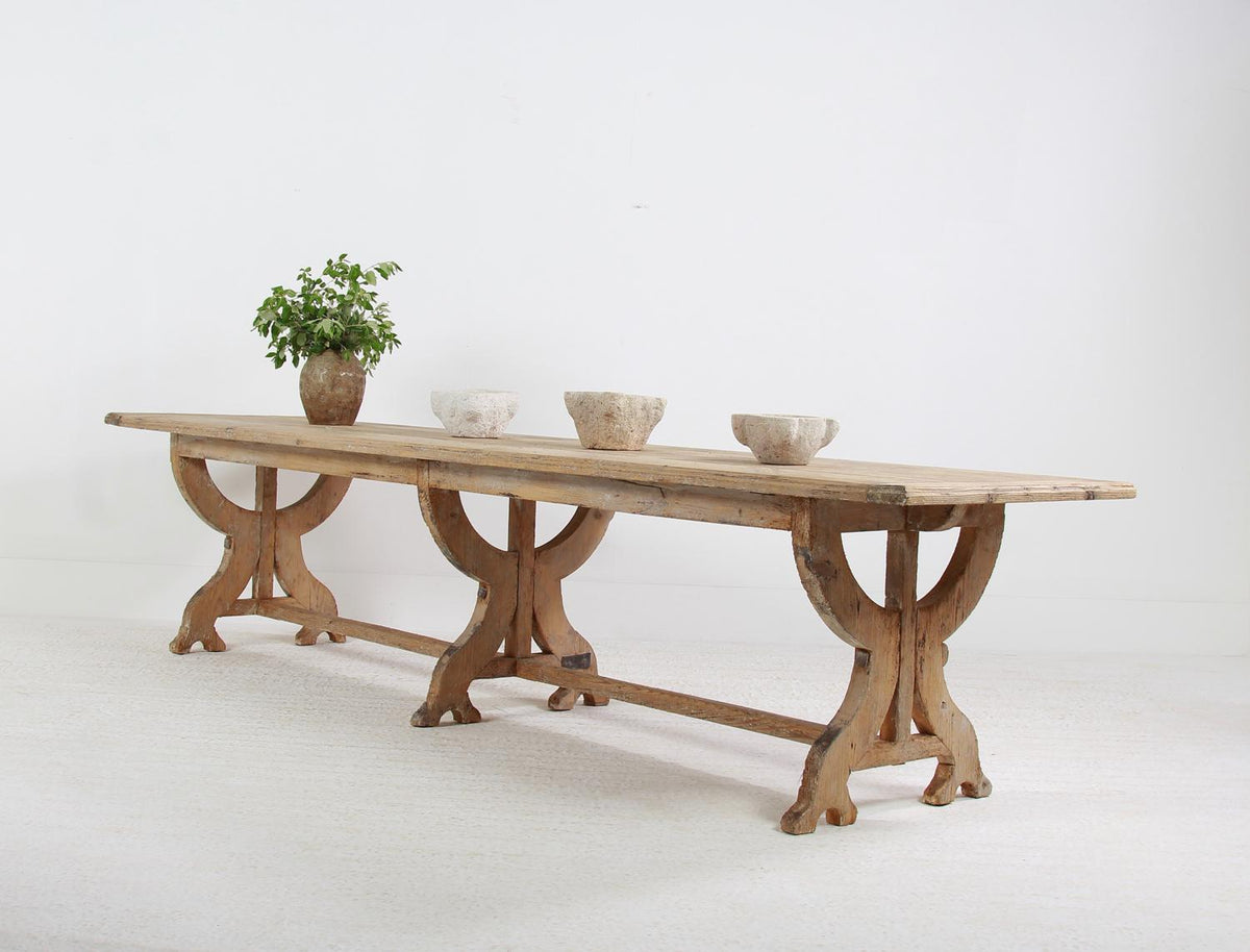 Magnificent French Provençal  19thC  Community  Trestle Dining Table