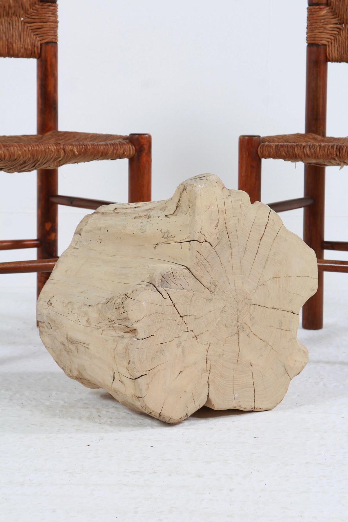 ORGANICALLY SHAPED SMALL  GNARLY ELM TREE STUMP COFFEE TABLE