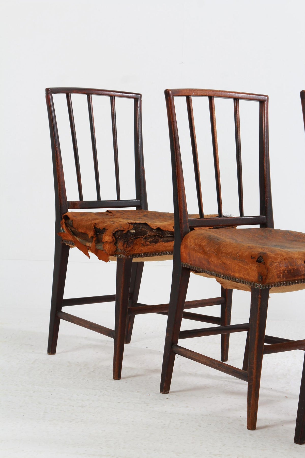 Set of Three Antique Early 19th English Ebonised  Chairs For Upholstery