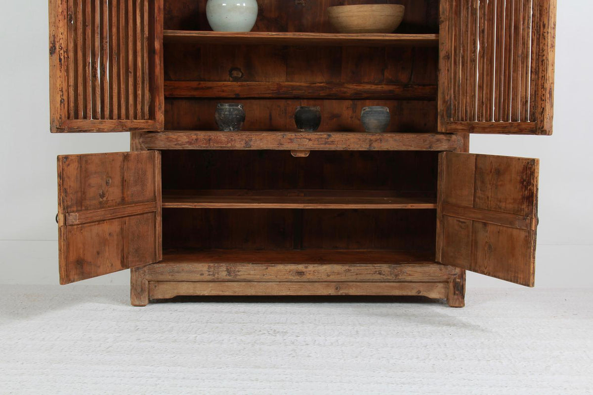 Charming Rustic  Antique Country Kitchen Food Cabinet