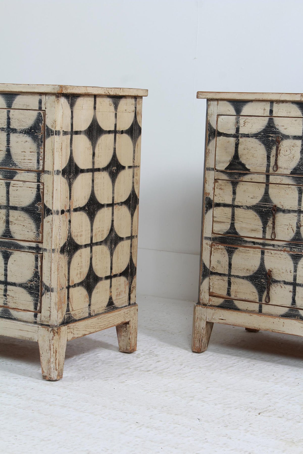 Stunning Pair of Hand Painted Bespoke Made Commodes