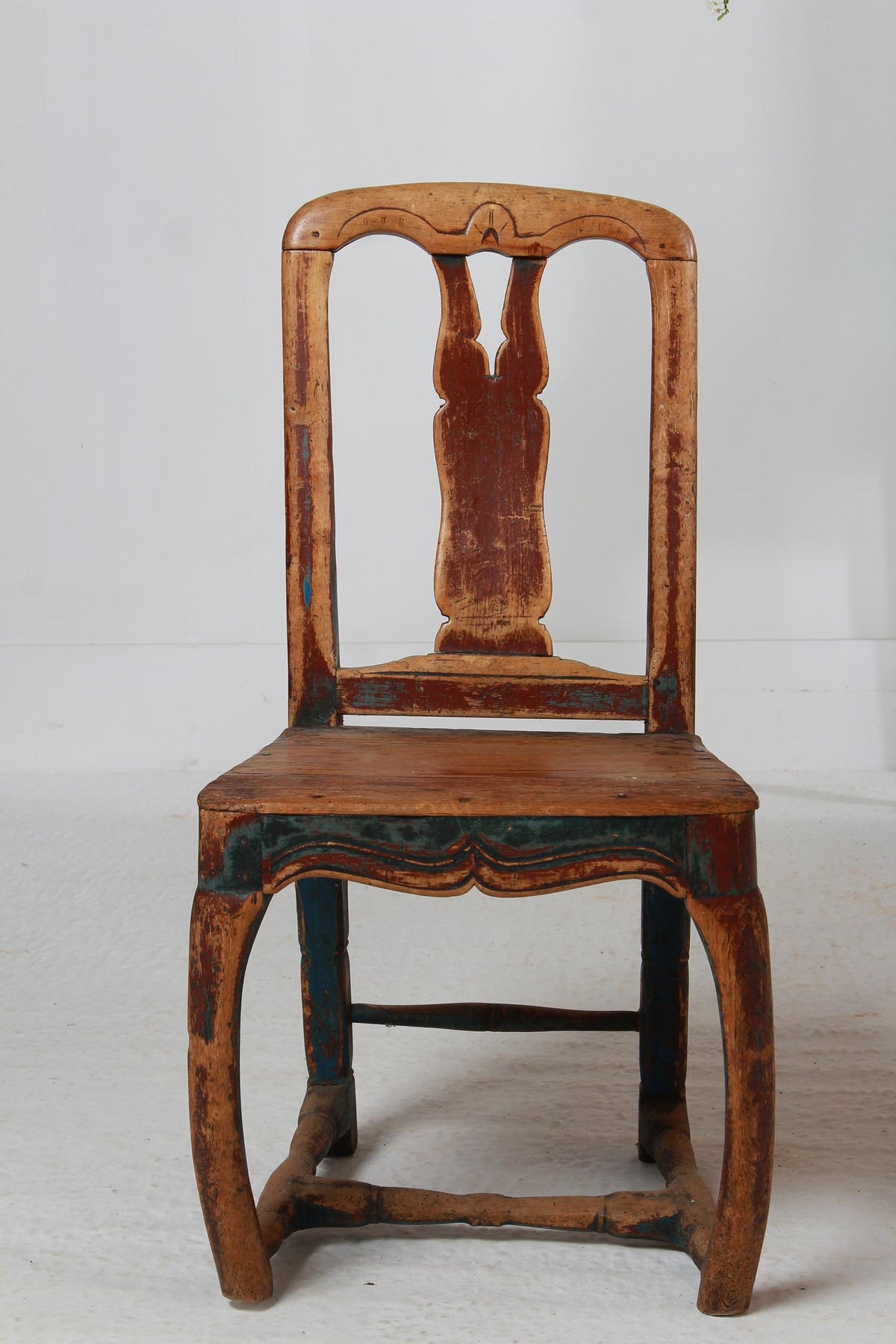 Charming Period Swedish 18th Century Rococo Side Chair in Original Patina