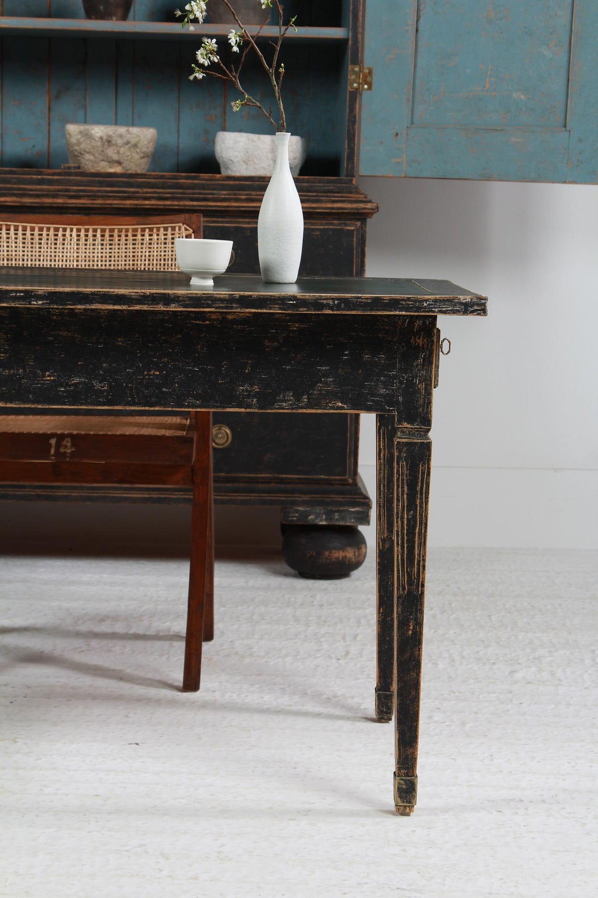 Beautifully Proportioned Period Swedish Gustavain Library Table