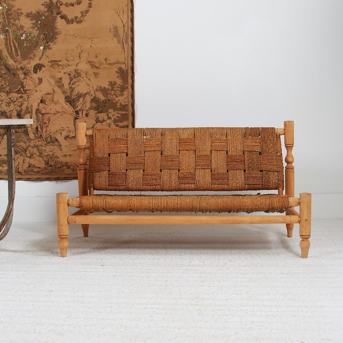 A Wonderful 1950s Rope Sofa by Adrien Audoux and Frida Minet