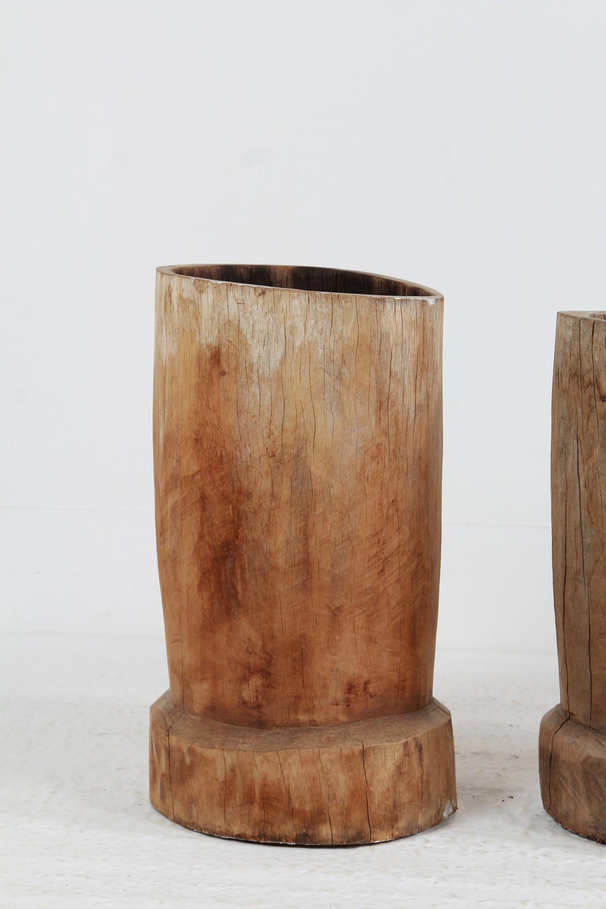 WONDERFUL COLLECTION OF GNARLY XL JAPANESE USU WOODEN MORTARS