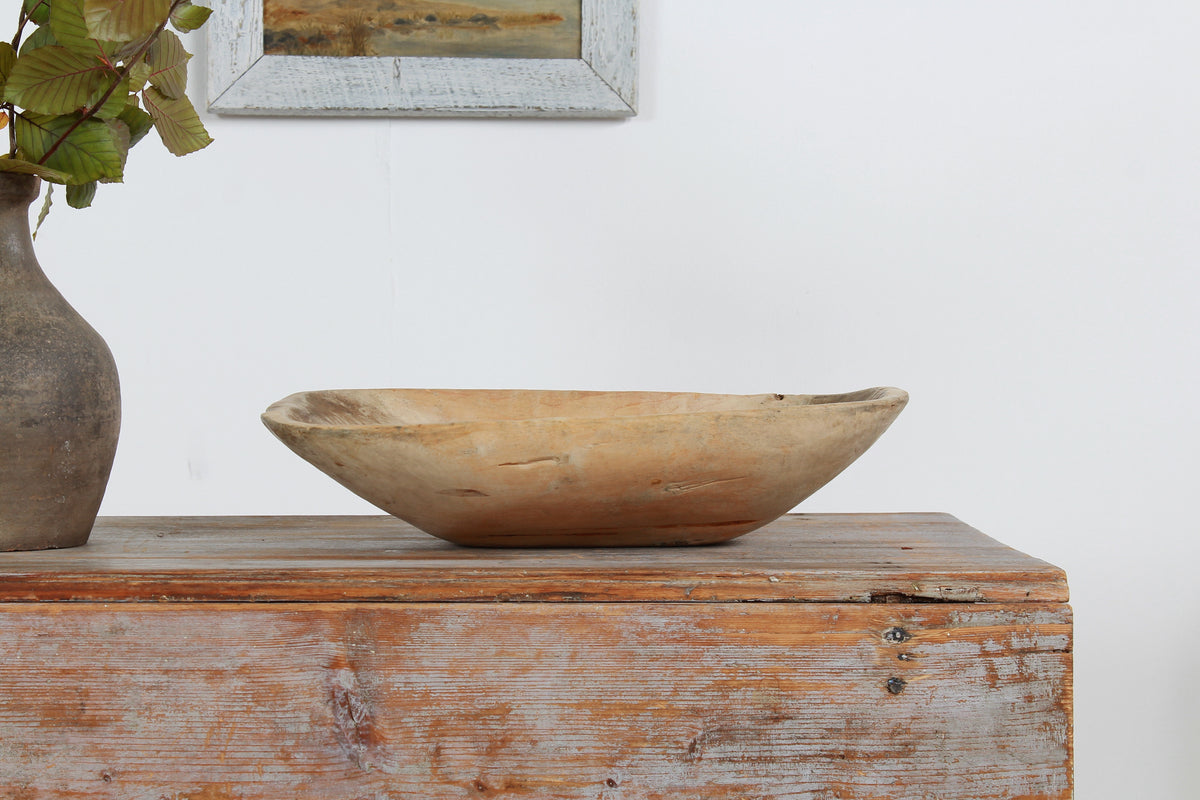 Unique Antique Large  19th century Swedish Root Bowl