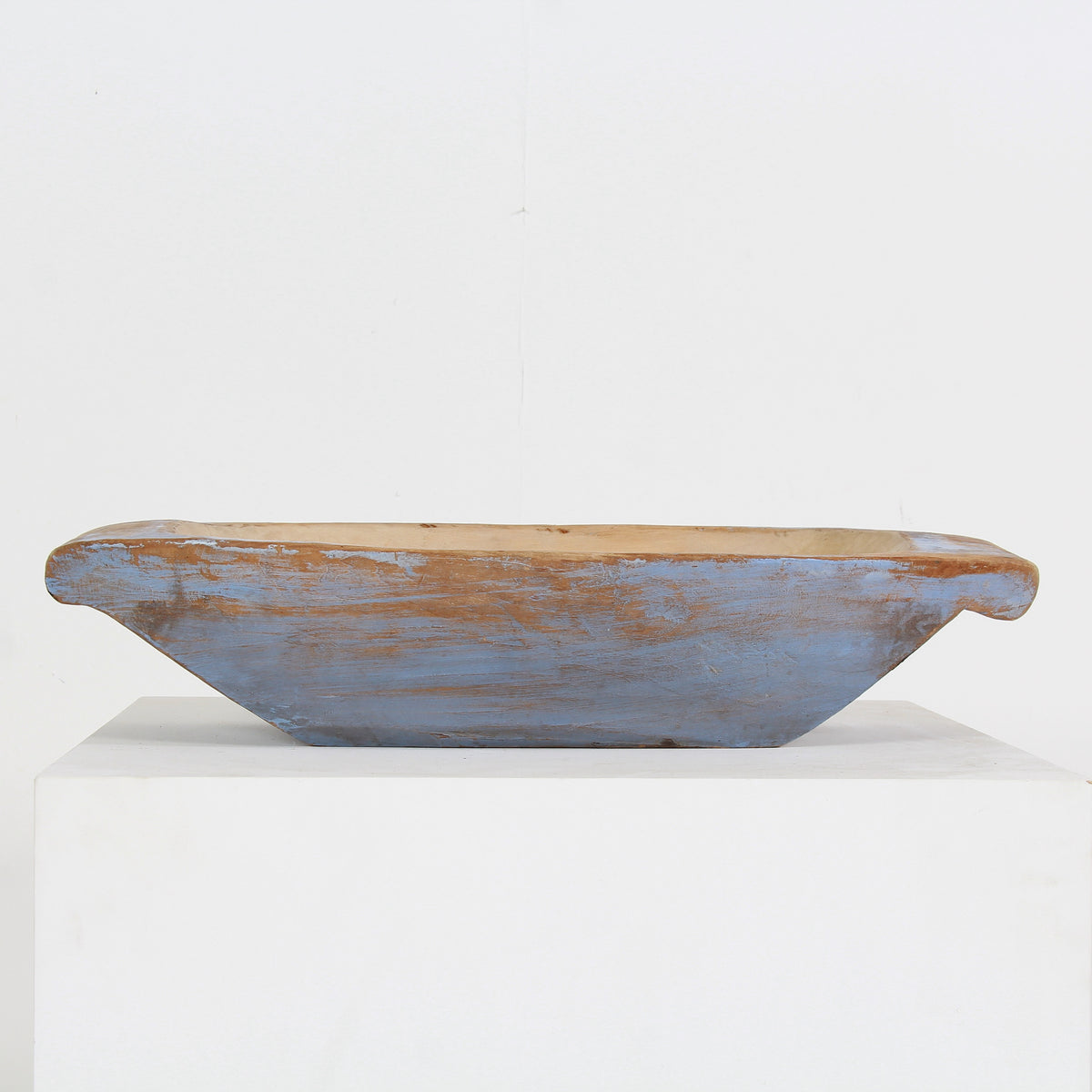 Large Rustic Swedish Salting  Trough with Original Blue Paint