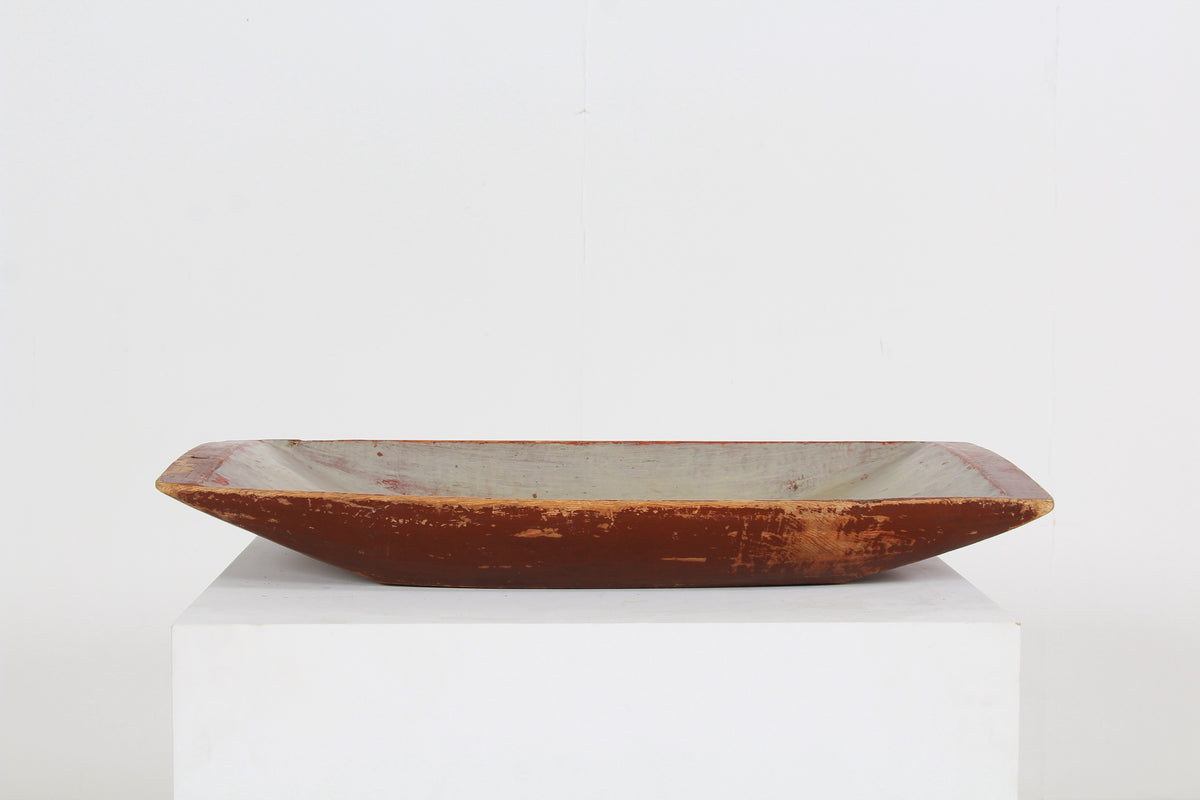 Large Swedish 19thC Salting Trough with Original Paint from Northern Sweden