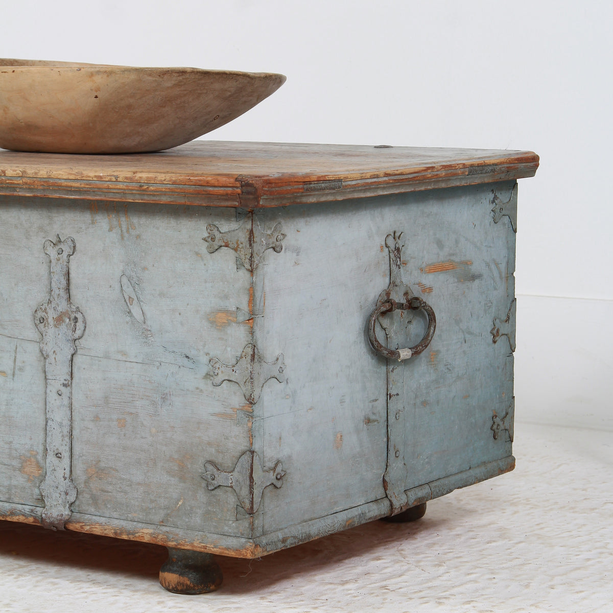 Charming Swedish 19th Century Painted Marriage Trunk