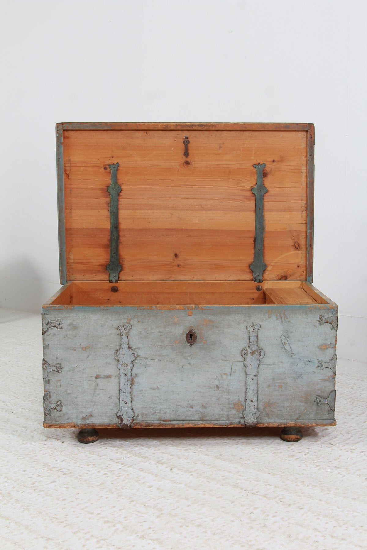 Charming Swedish 19th Century Painted Marriage Trunk