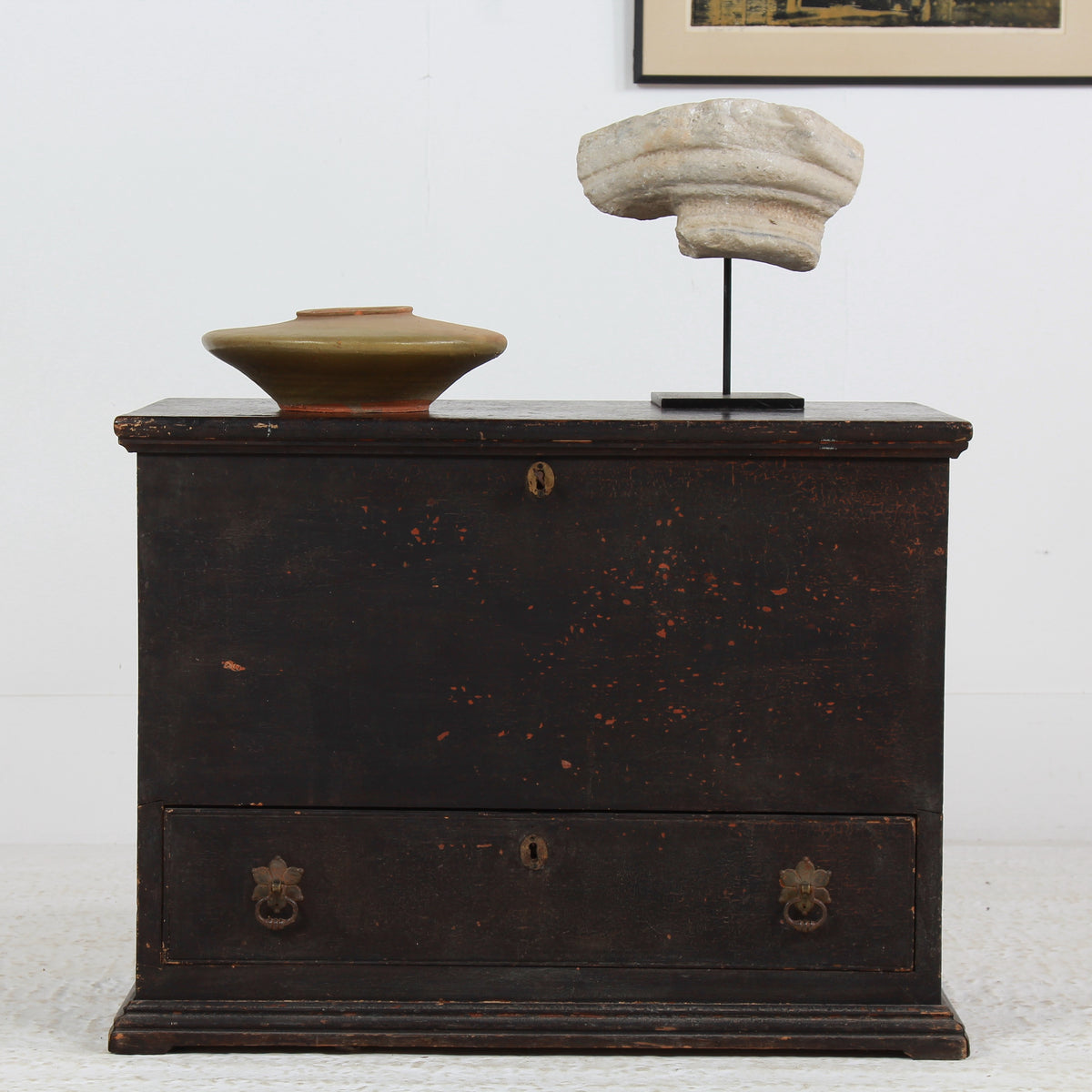 Barn Find ,A Wonderful 19thC Georgian Mule Chest in Original Paint