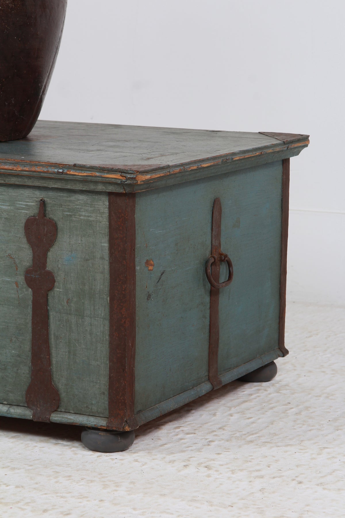 Swedish 19thC Painted Marriage Trunk Dated  1826