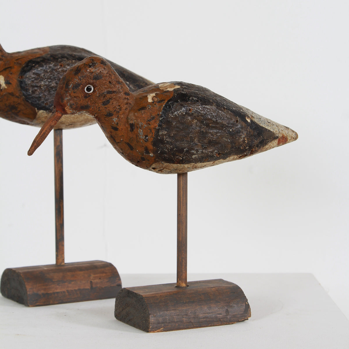 Exceptional French 20thC Decoy Cork Wading Birds