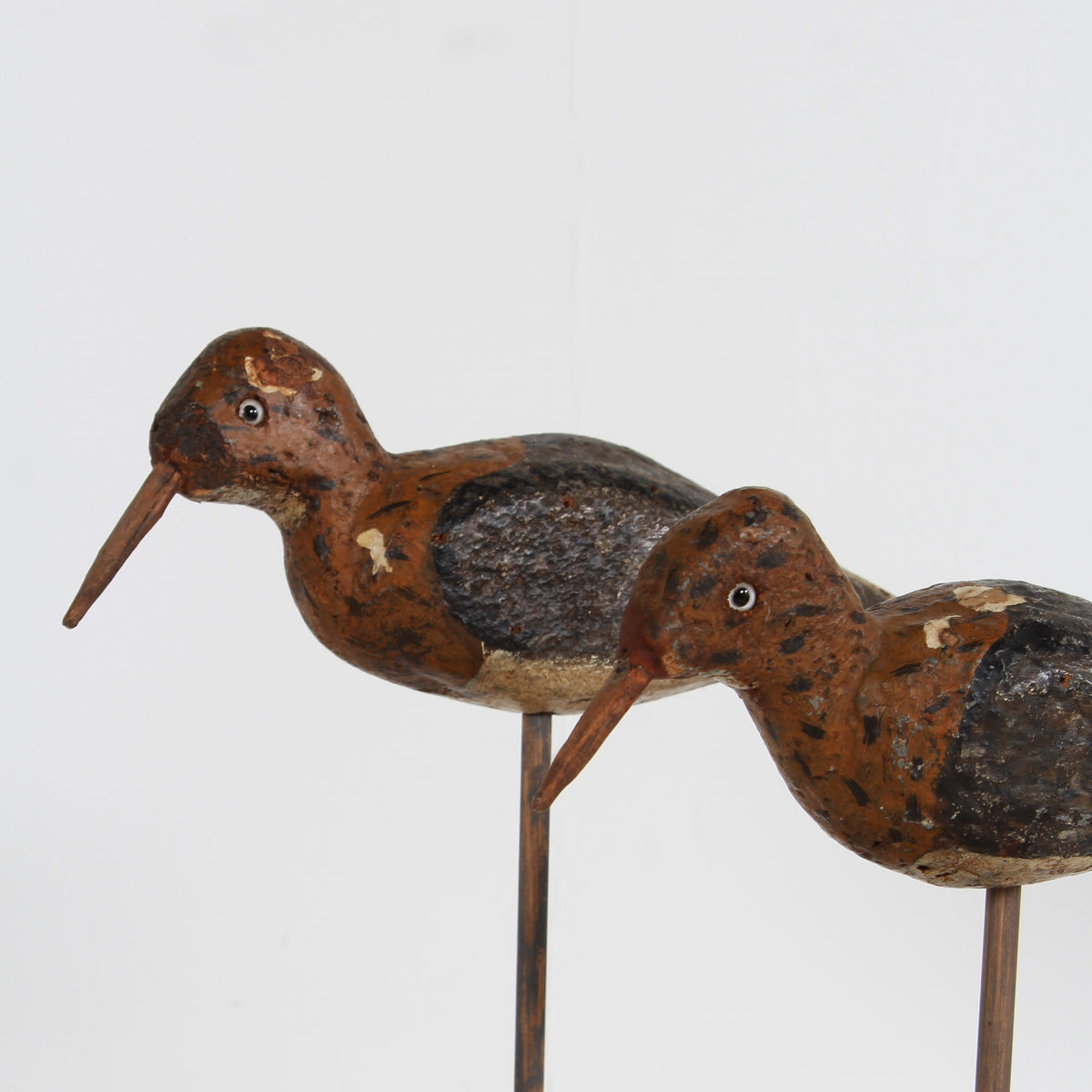 Exceptional French 20thC Decoy Cork Wading Birds