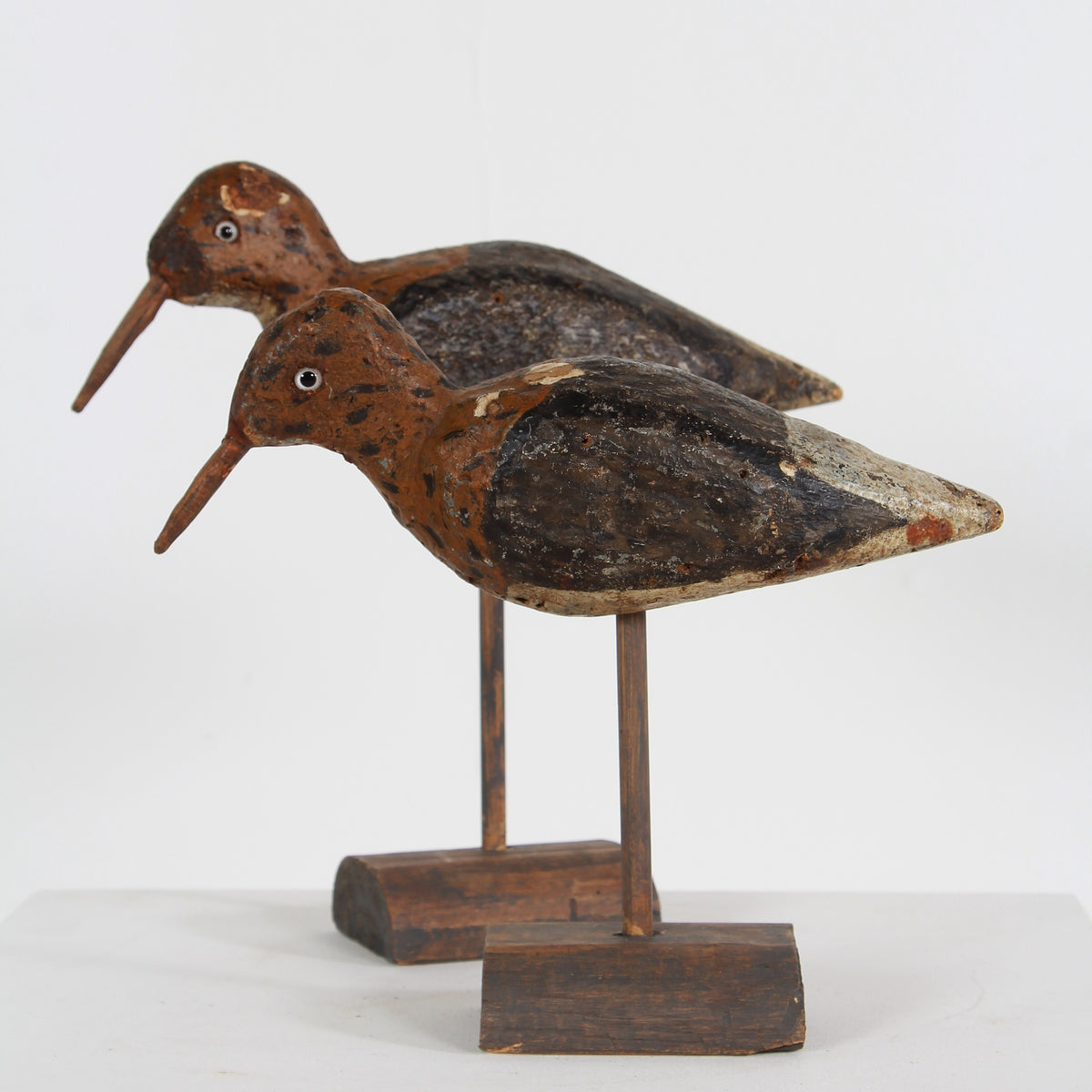 Exceptional French 20thC Decoy Cork Wading Birds