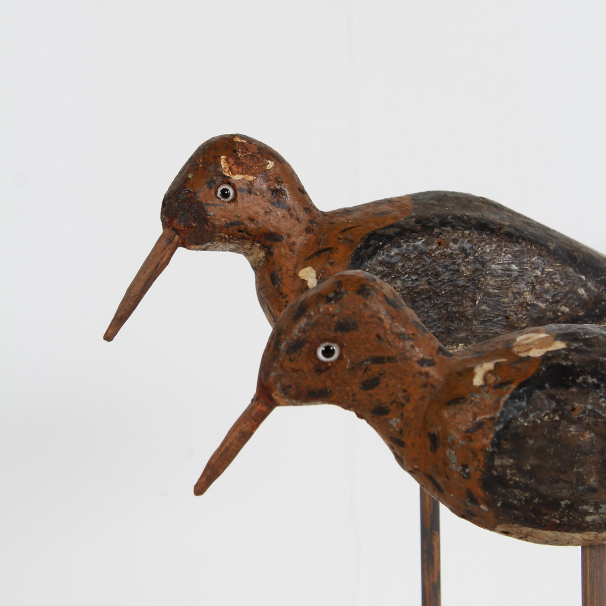 Exceptional French 20thC Decoy Cork Wading Birds