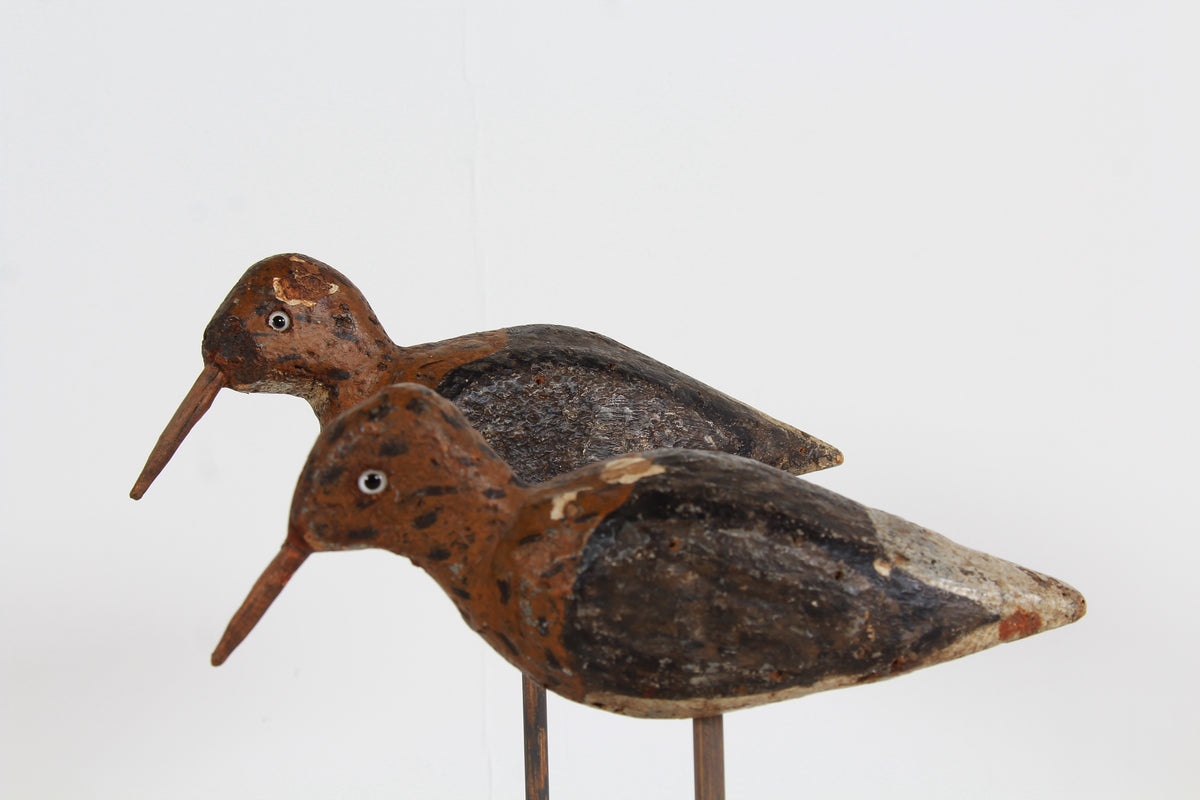 Exceptional French 20thC Decoy Cork Wading Birds