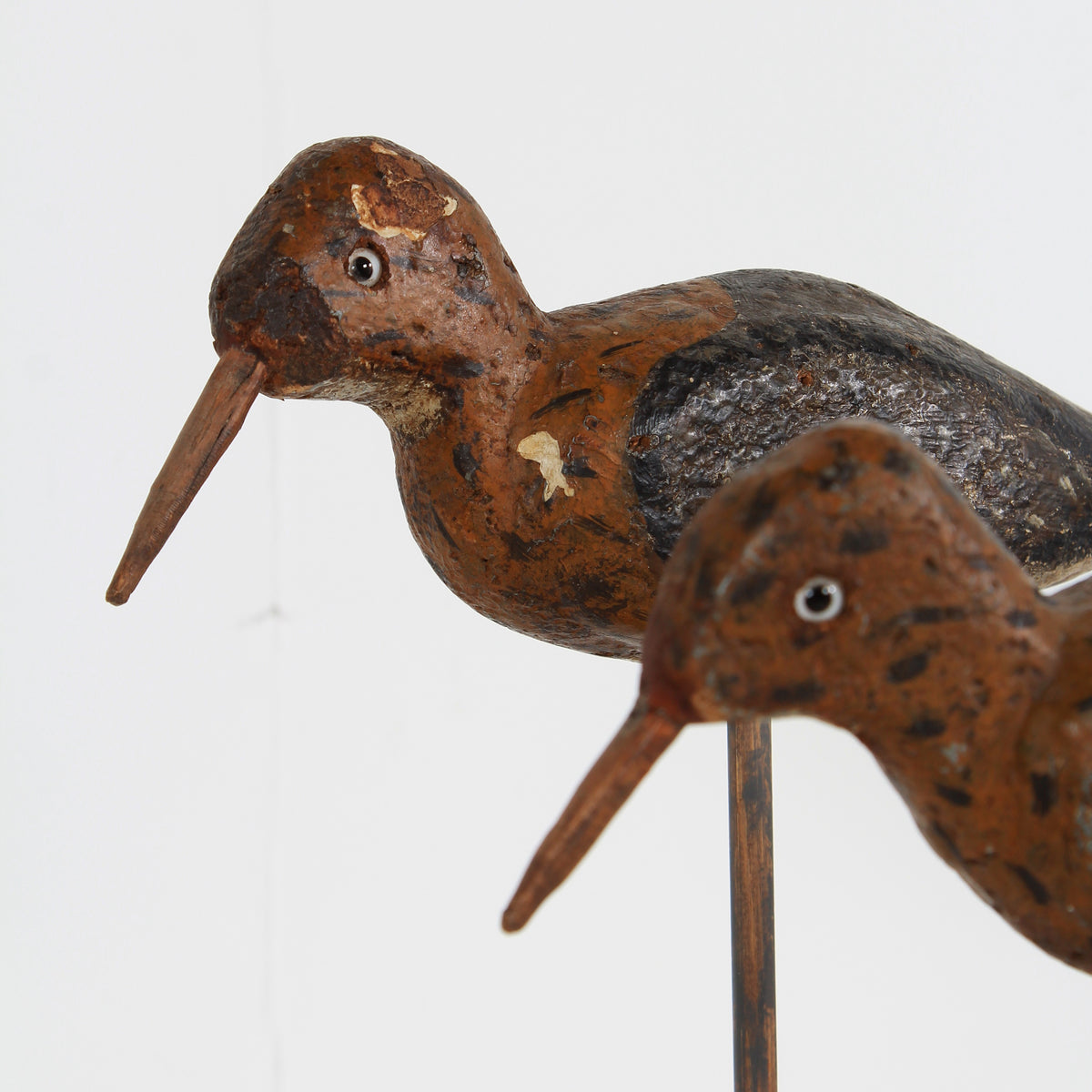 Exceptional French 20thC Decoy Cork Wading Birds