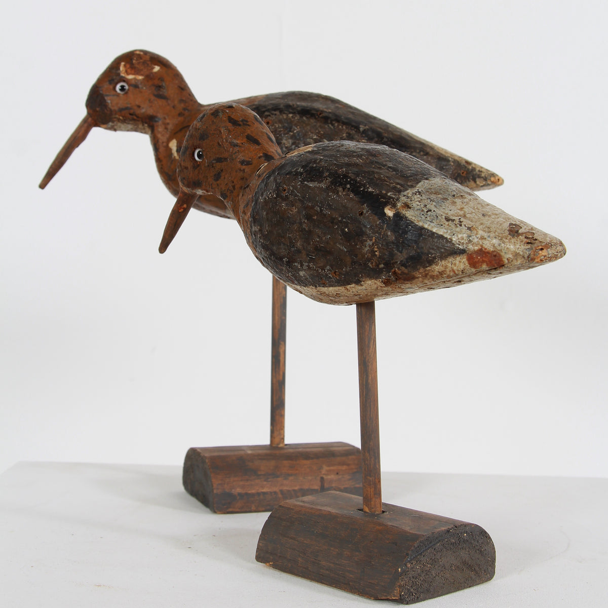 Exceptional French 20thC Decoy Cork Wading Birds