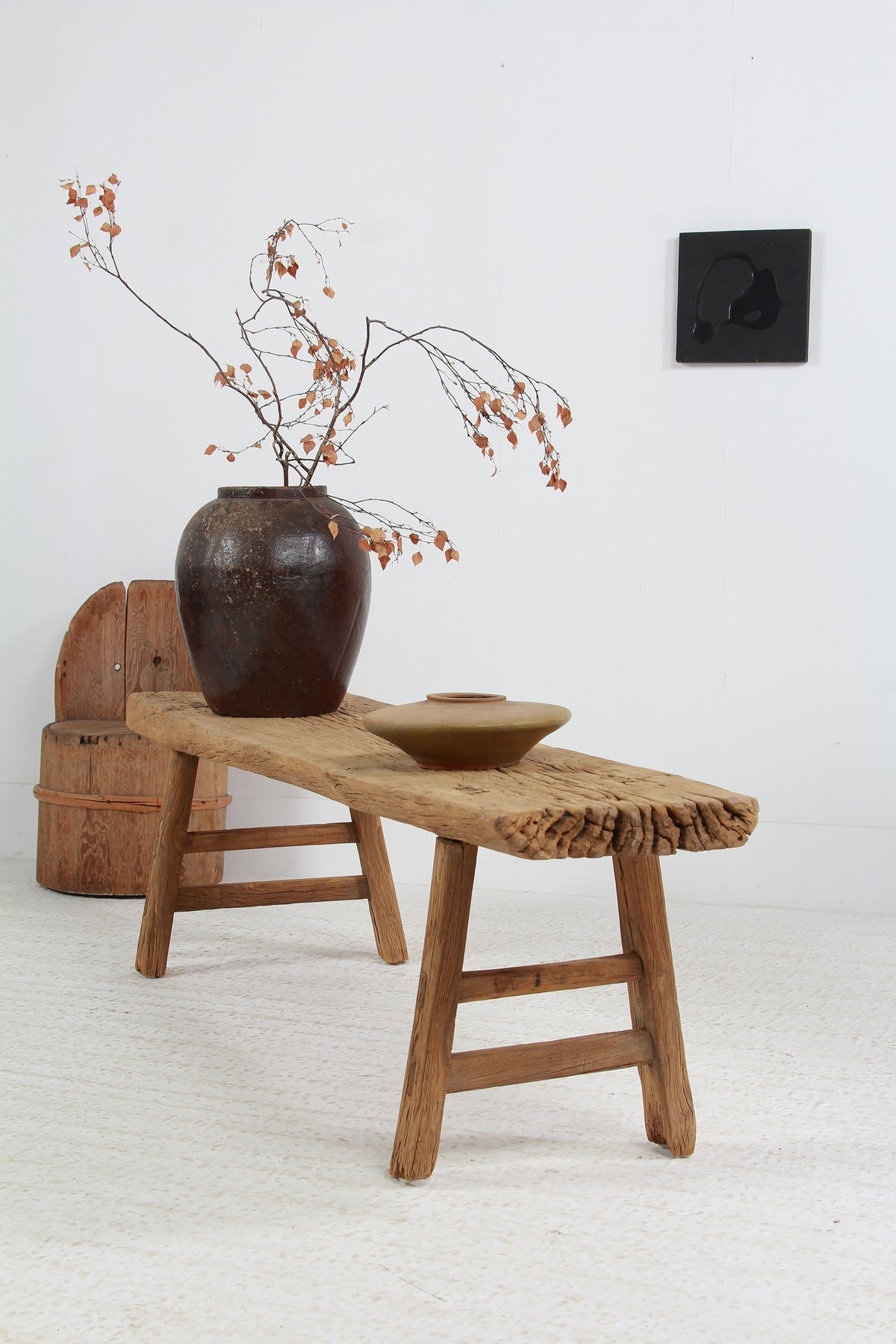 CHARMING RUSTIC WABI SABI WOODEN COFFEE TABLE