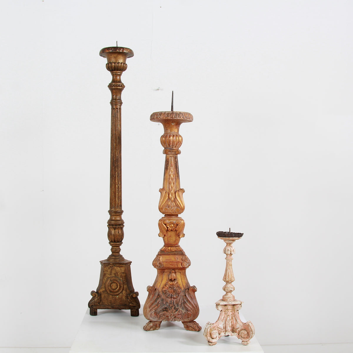 A Wonderful Collection of Continental 19thC Pricket Candlesticks