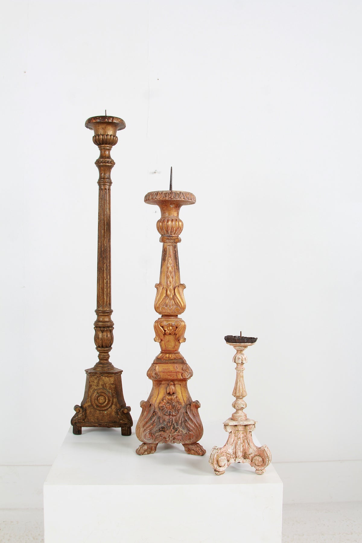 A Wonderful Collection of Continental 19thC Pricket Candlesticks