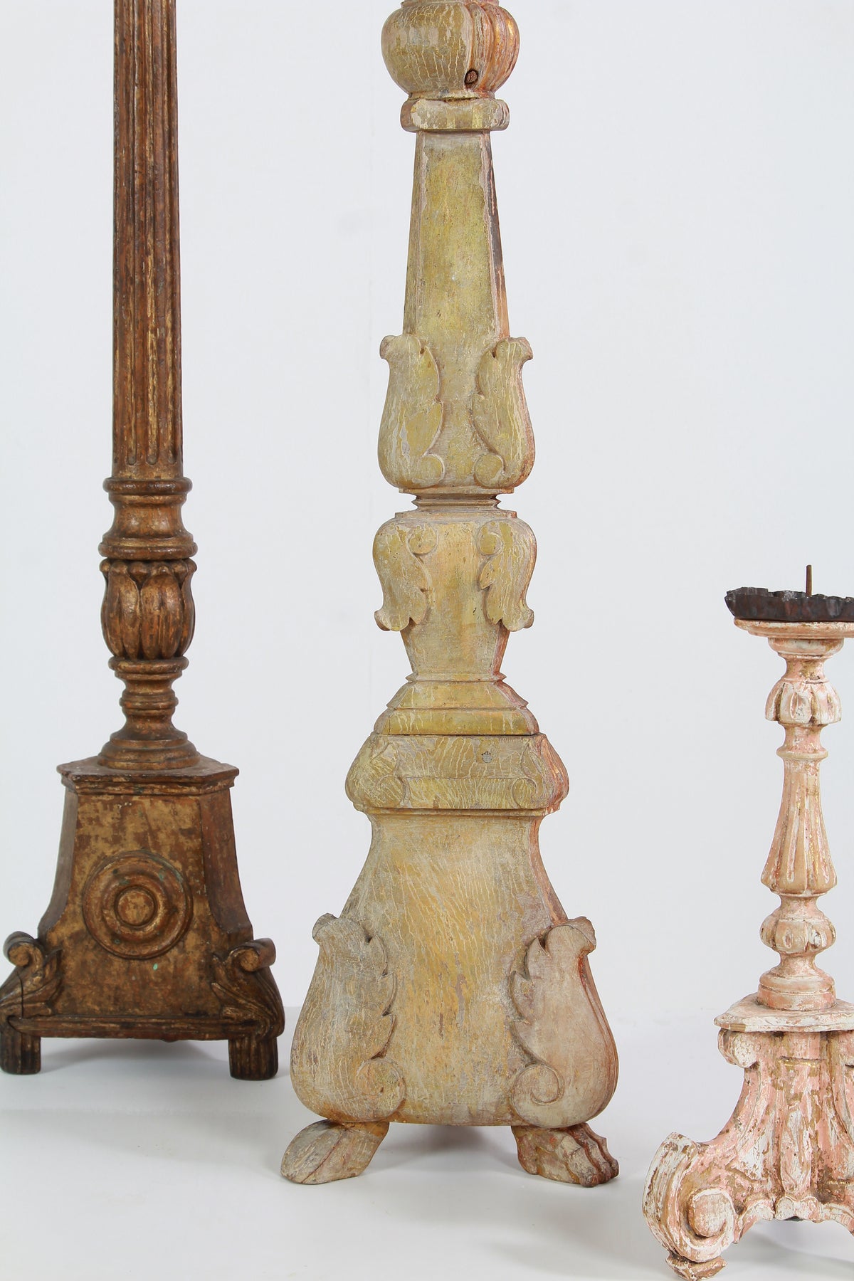 A Wonderful Collection of Continental 19thC Pricket Candlesticks