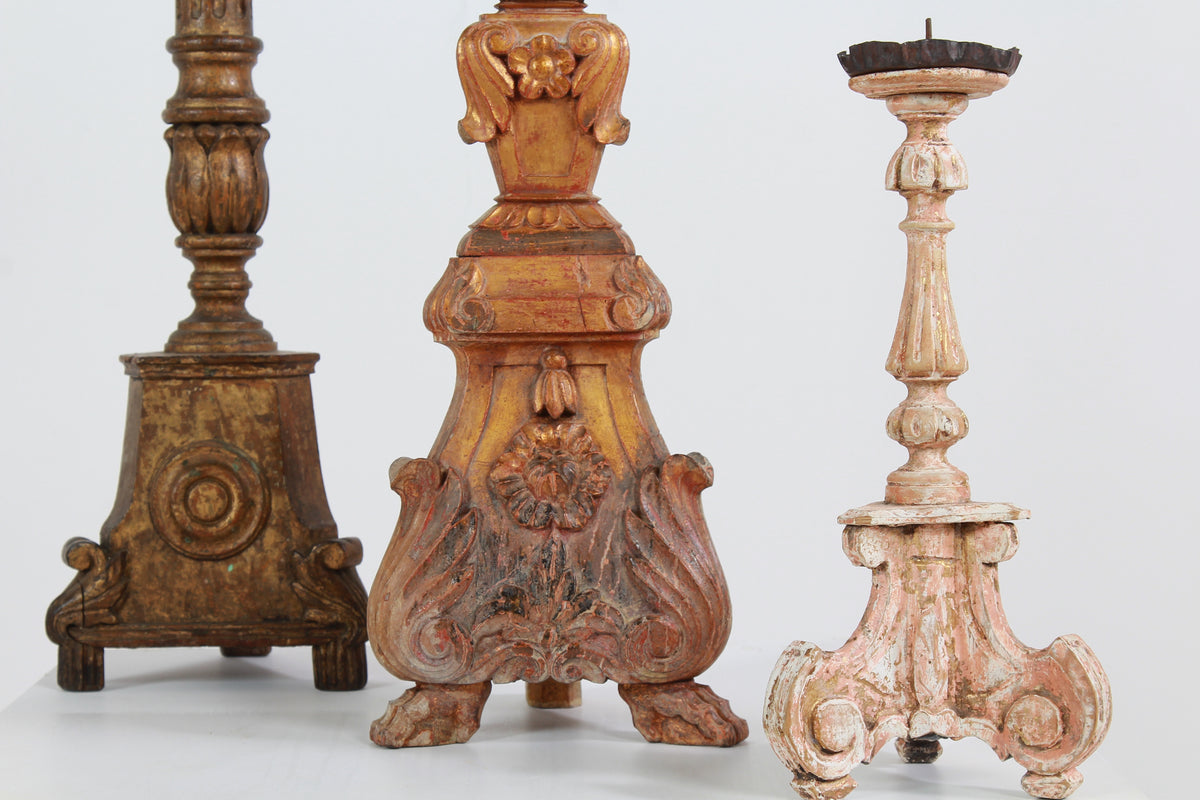 A Wonderful Collection of Continental 19thC Pricket Candlesticks