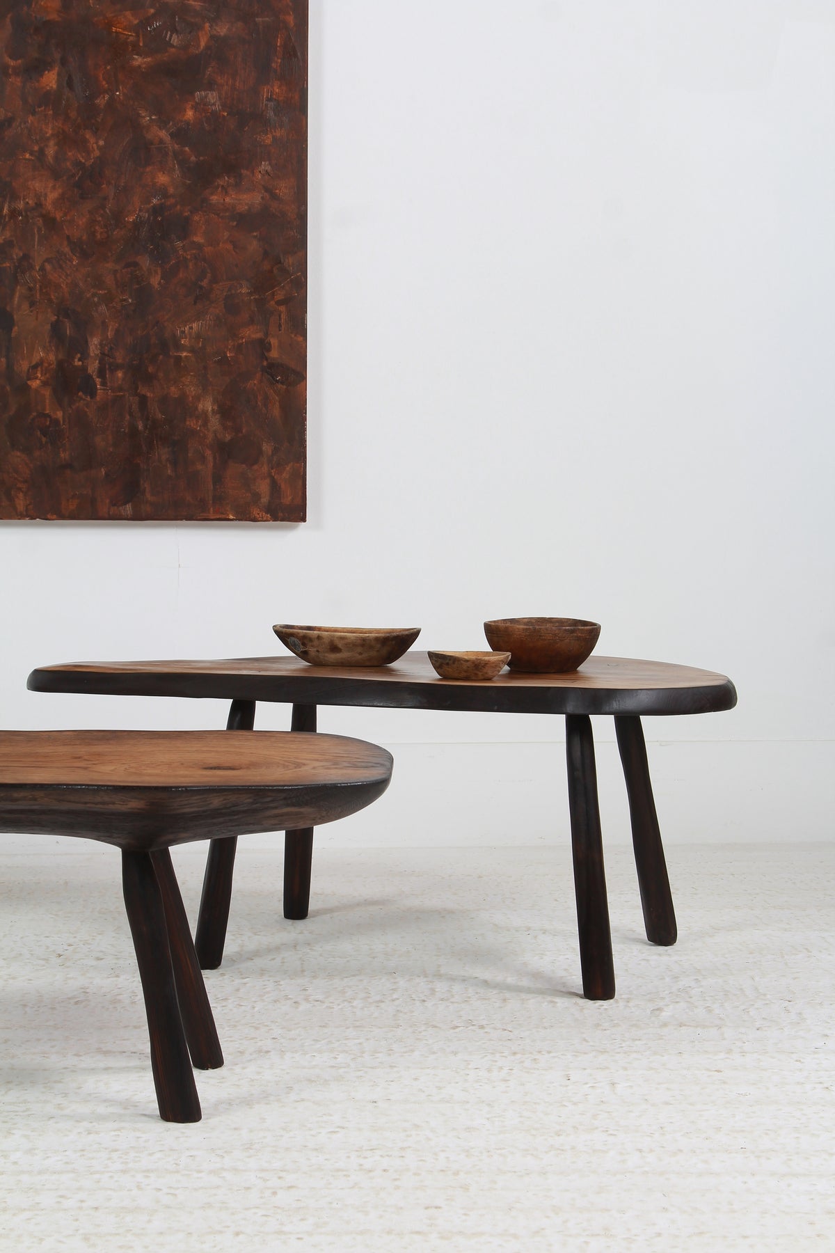 Collection of Mature Oak Japanese-Inspired Organic Coffee Tables