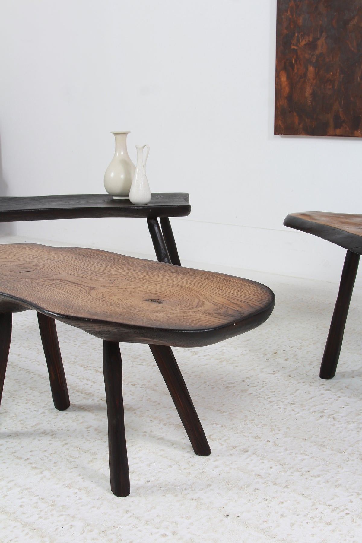 Collection of Mature Oak Japanese-Inspired Organic Coffee Tables