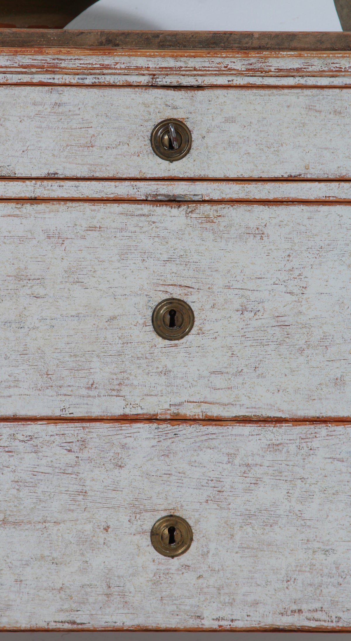 Swedish Gustavian Painted 18thC Commode with Faux Marble Top