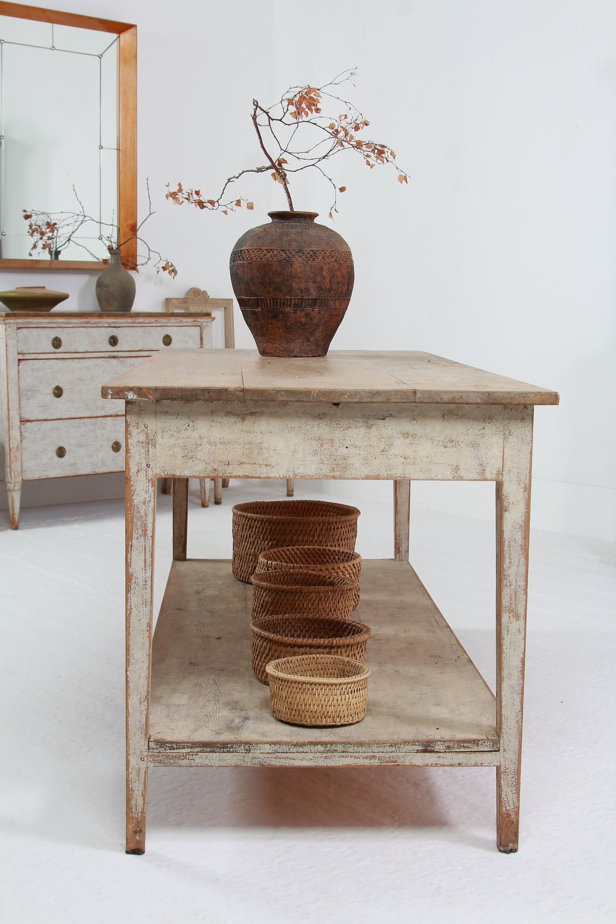 STUNNING SWEDISH COUNTRY HOUSE 19THC CONSOLE/SERVING TABLE