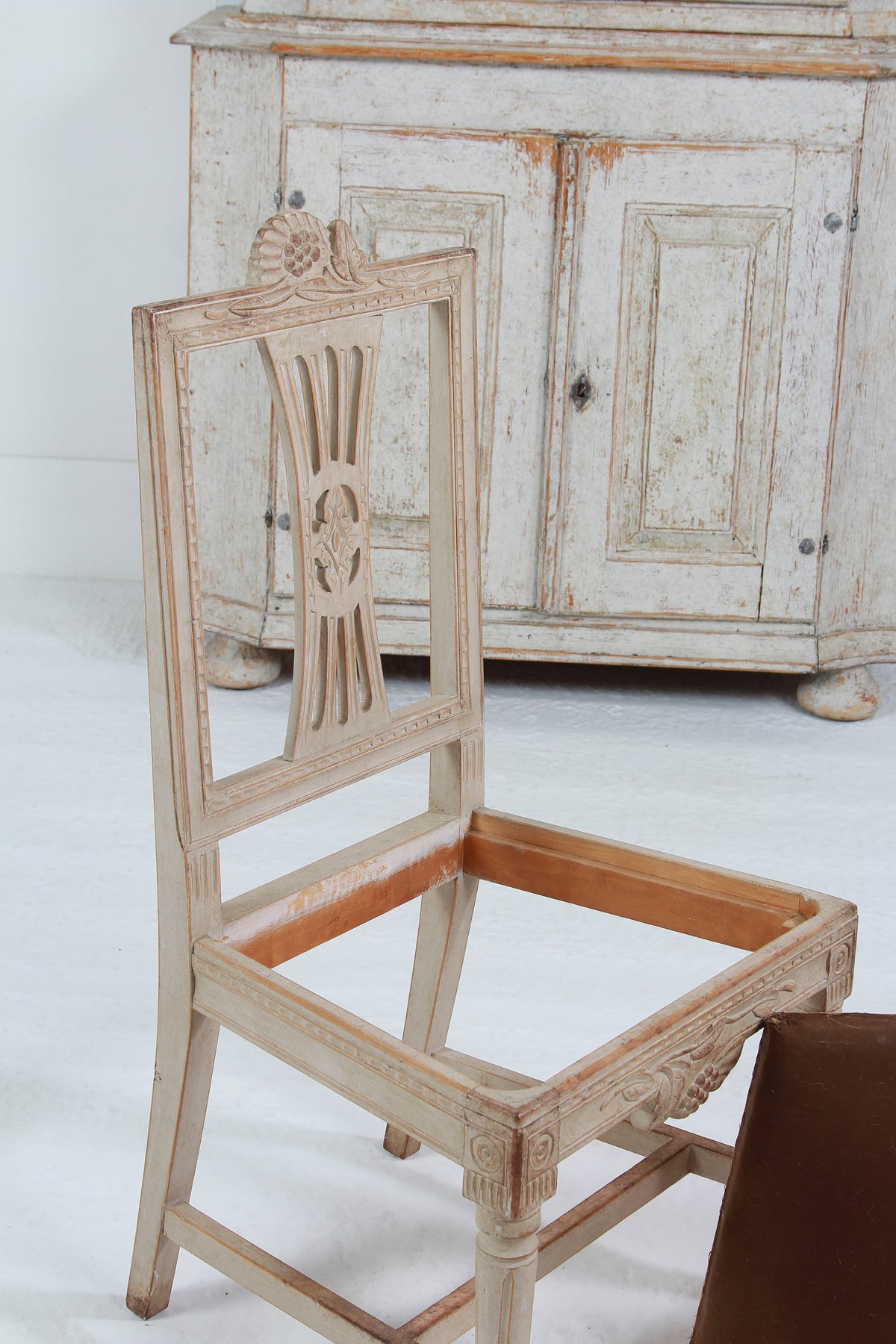 Set of Four 19thC Swedish Late Gustavian Lindome Dining Chairs