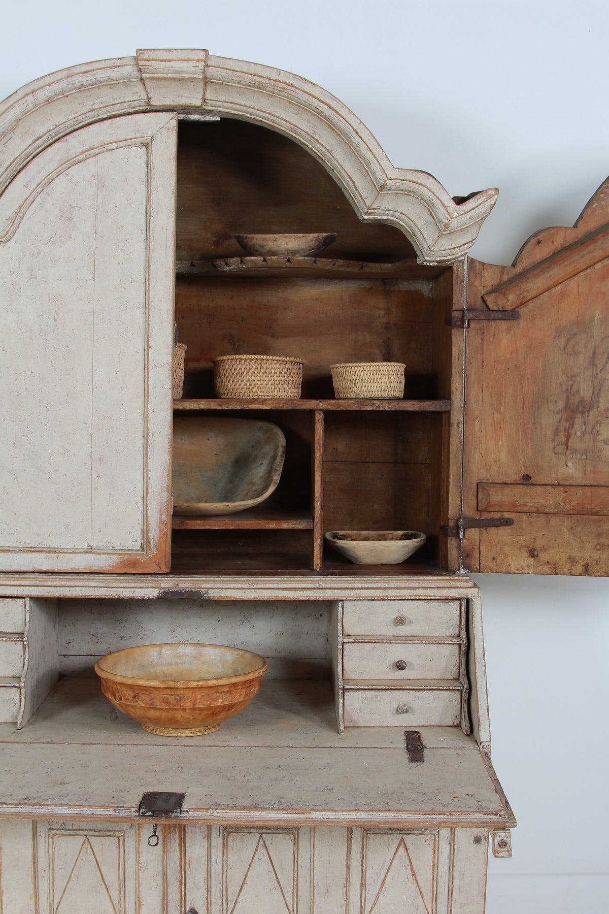 Magnificent Swedish  18thC Grand Scale Rococo Period Secretaire