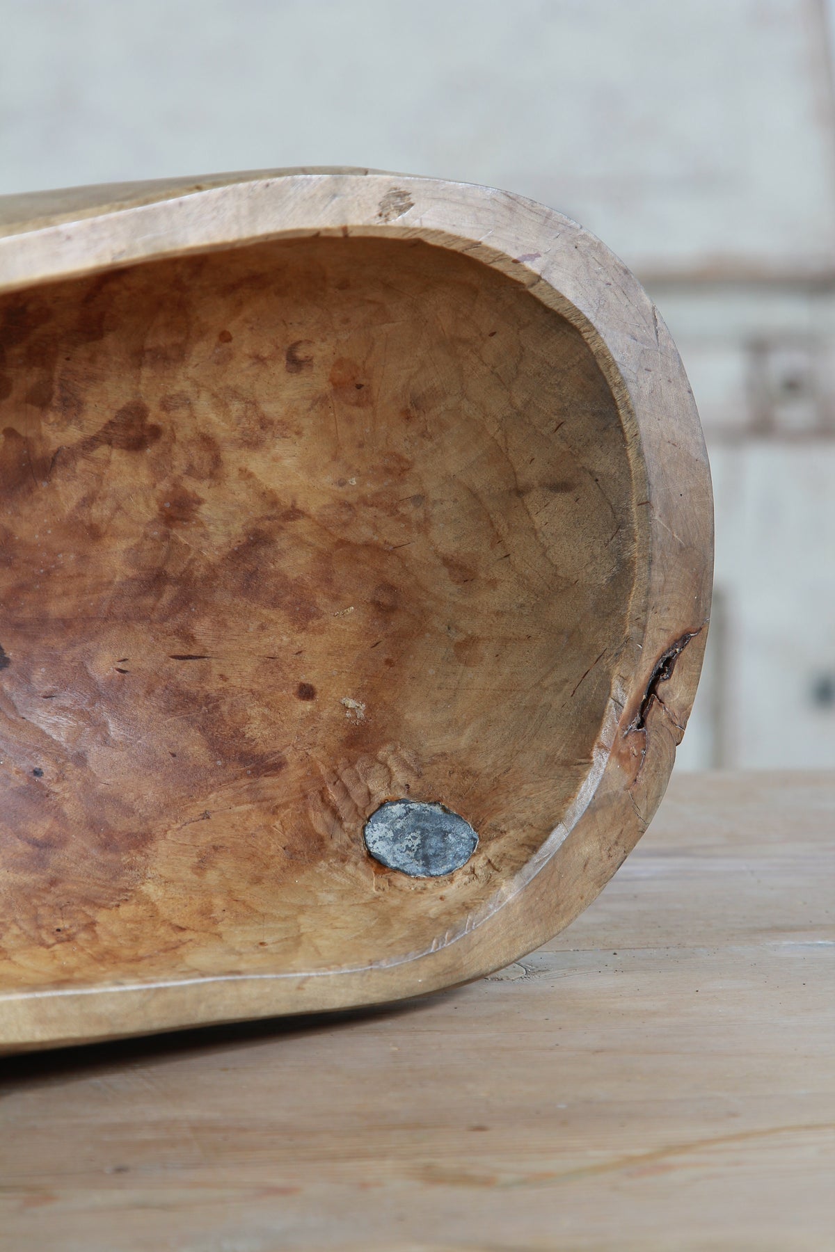 A beautiful Large Scandinavian 19thC Dugout Trough Initialed & Dated 1833